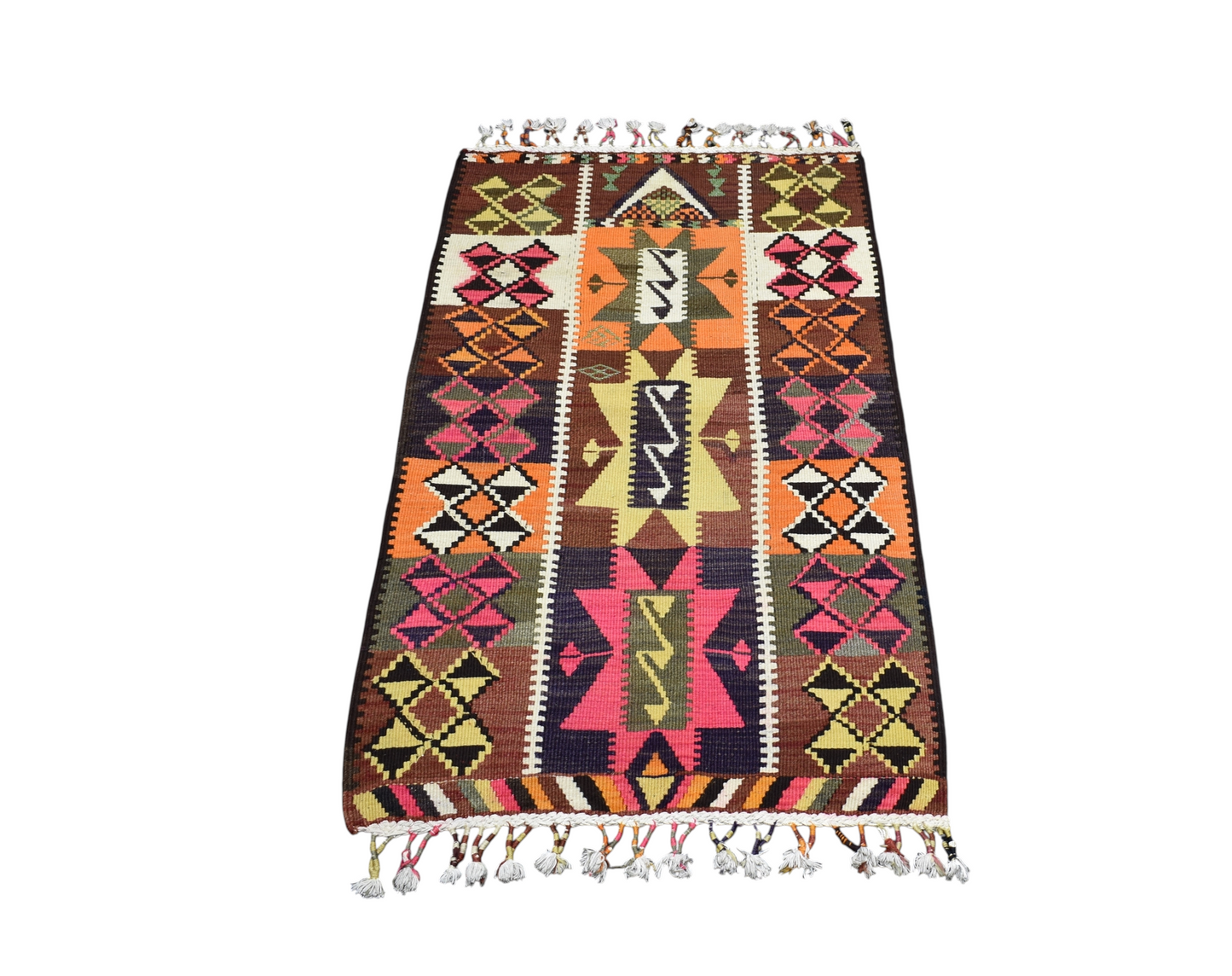 Yeni El Dokuma Nadir Otantik Seccade Namazlık Herki Yün Kilim 6963