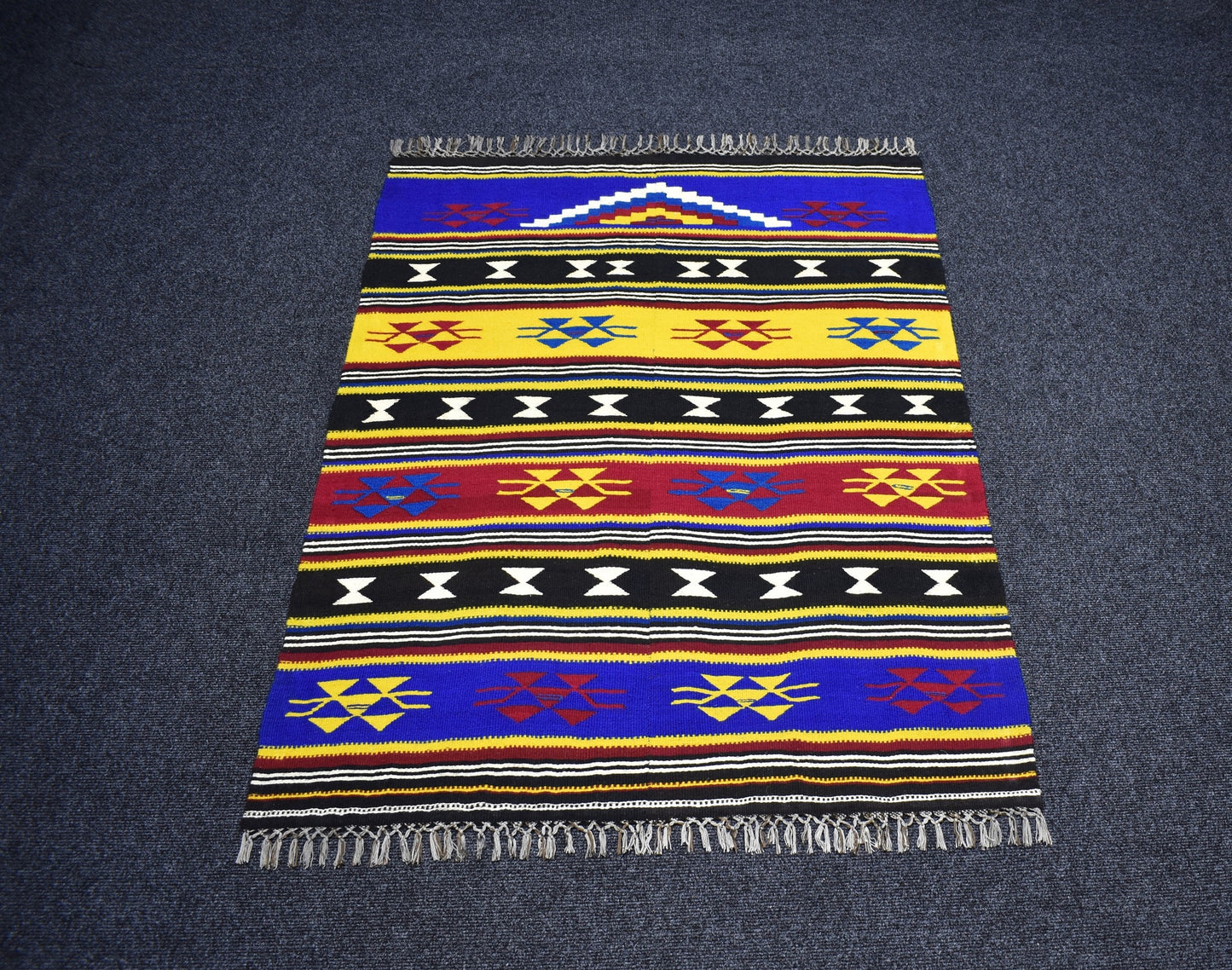 Yeni El Dokuma Otantik Manastır Namazlık Seccade Yün Kilim 6977