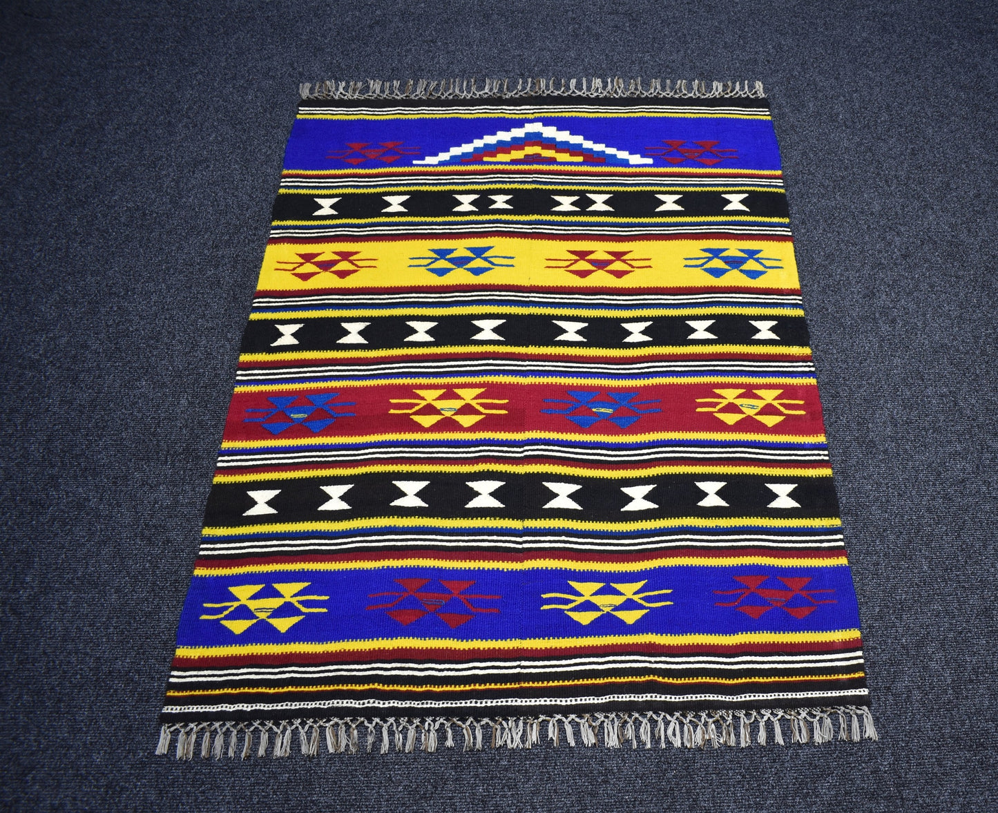 Yeni El Dokuma Otantik Manastır Namazlık Seccade Yün Kilim 6977