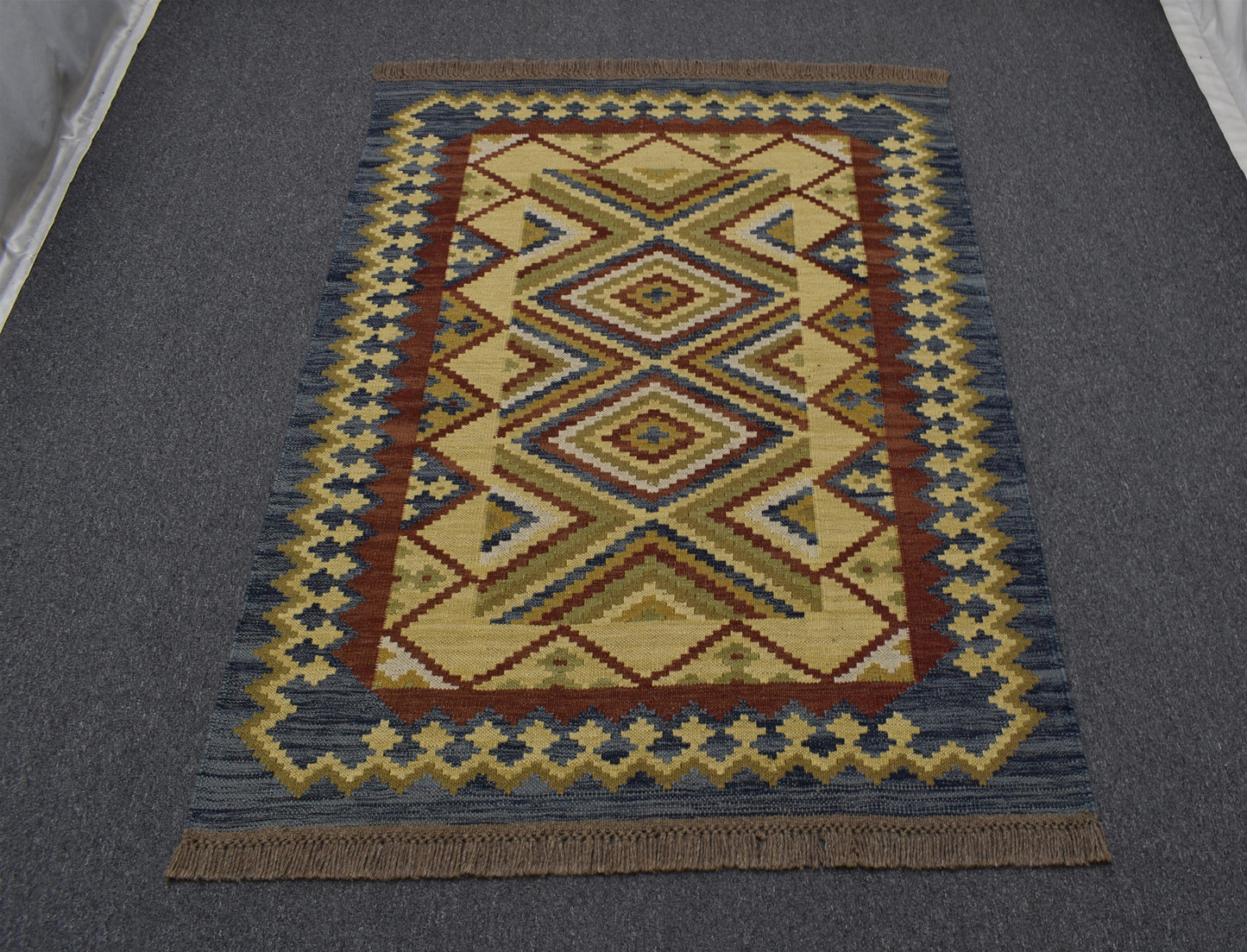 Yeni El Dokuma Dekoratif Cerit Yörükleri Meşhed İran Yün Kilim 6986