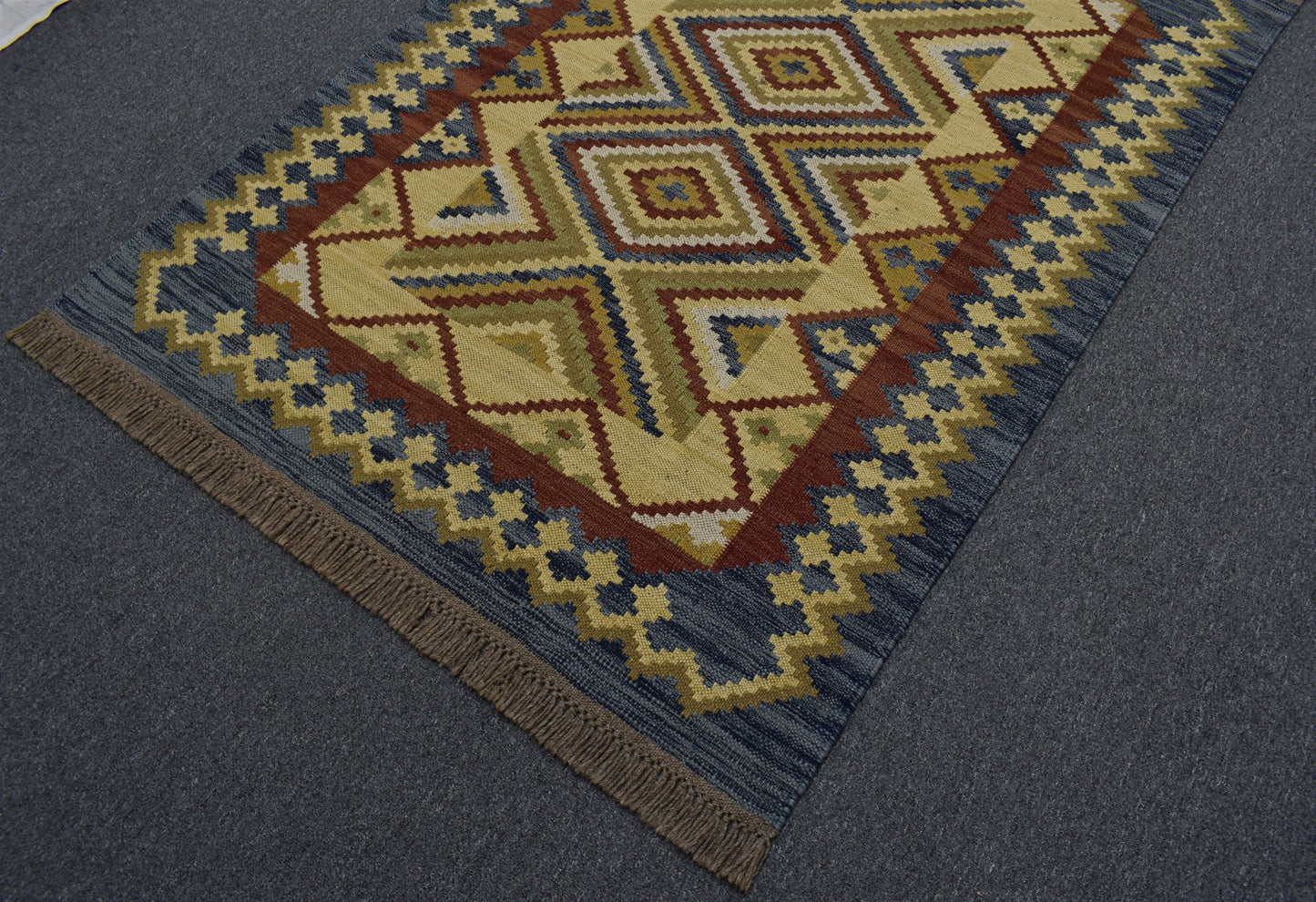 Yeni El Dokuma Dekoratif Cerit Yörükleri Meşhed İran Yün Kilim 6986