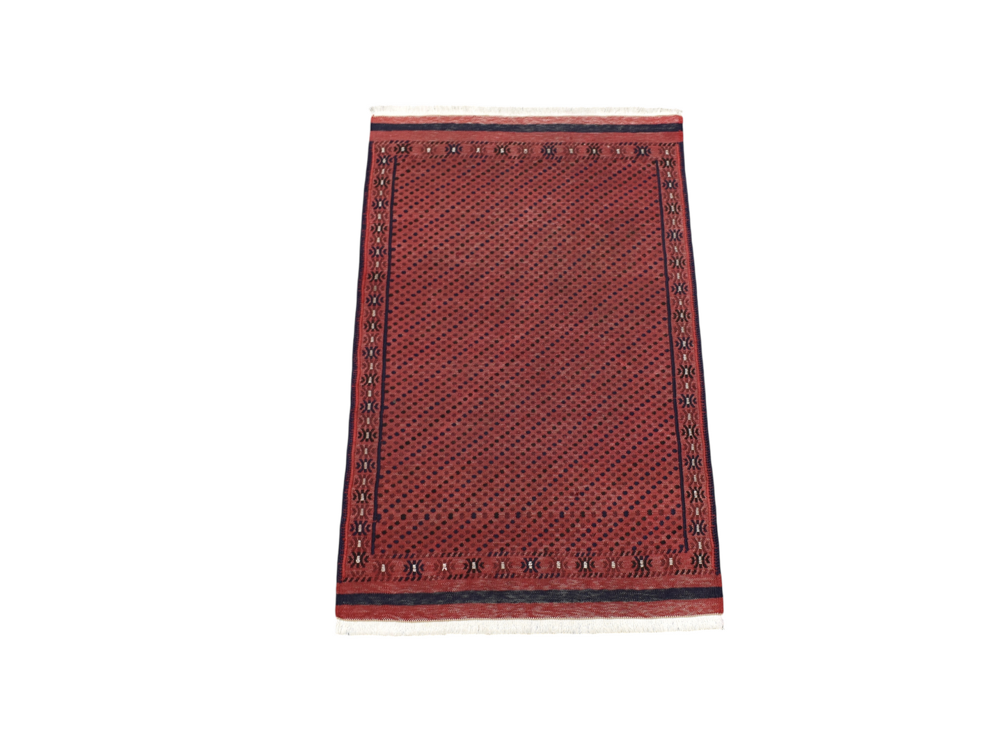 Antika El Dokuma Kırmızı Başyapıt İran Acem Yün Kilim 6988