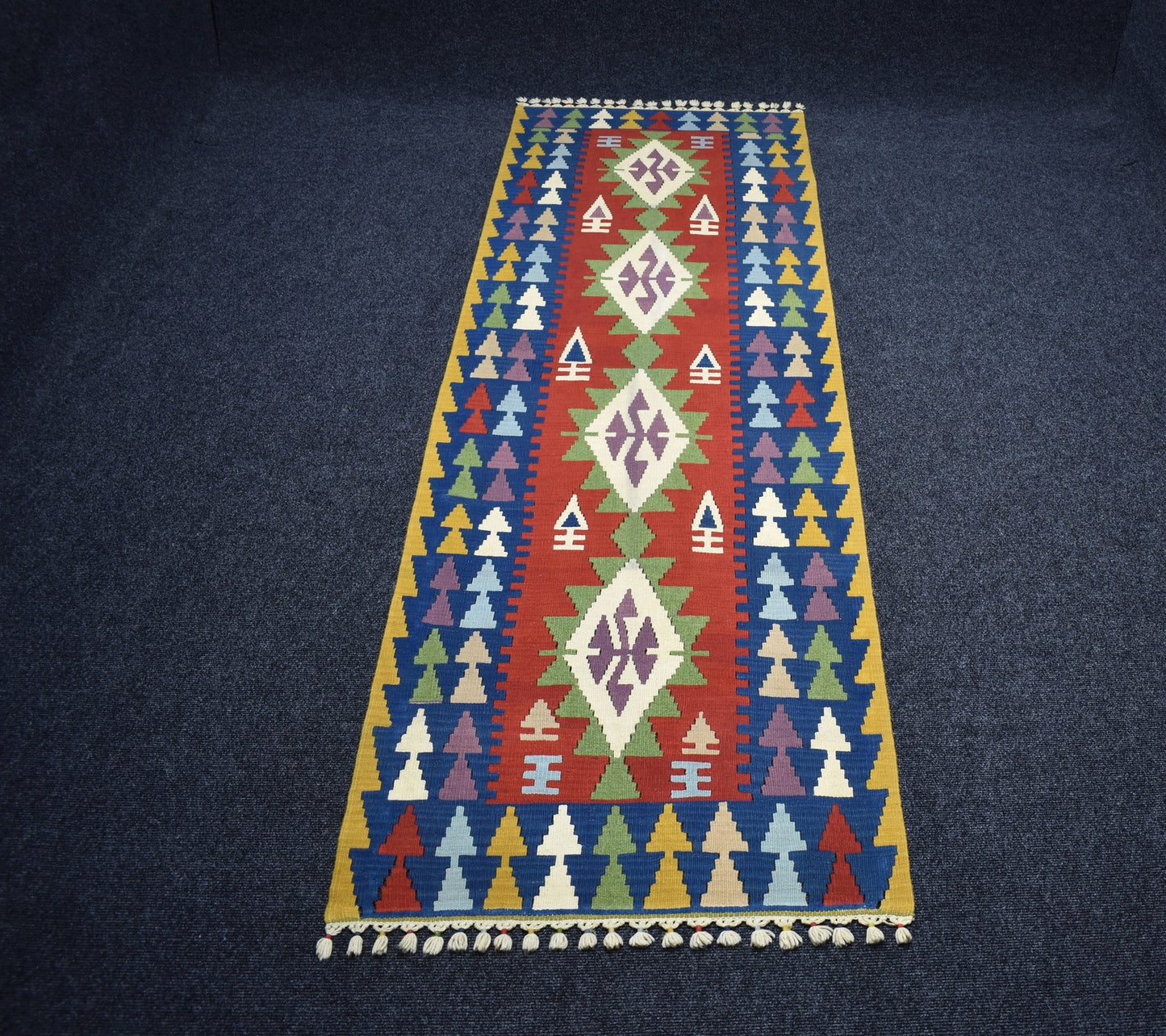 Yeni El Dokuma Eşsiz Pınarbaşı Kayseri Yolluk Yün Kilim 7002