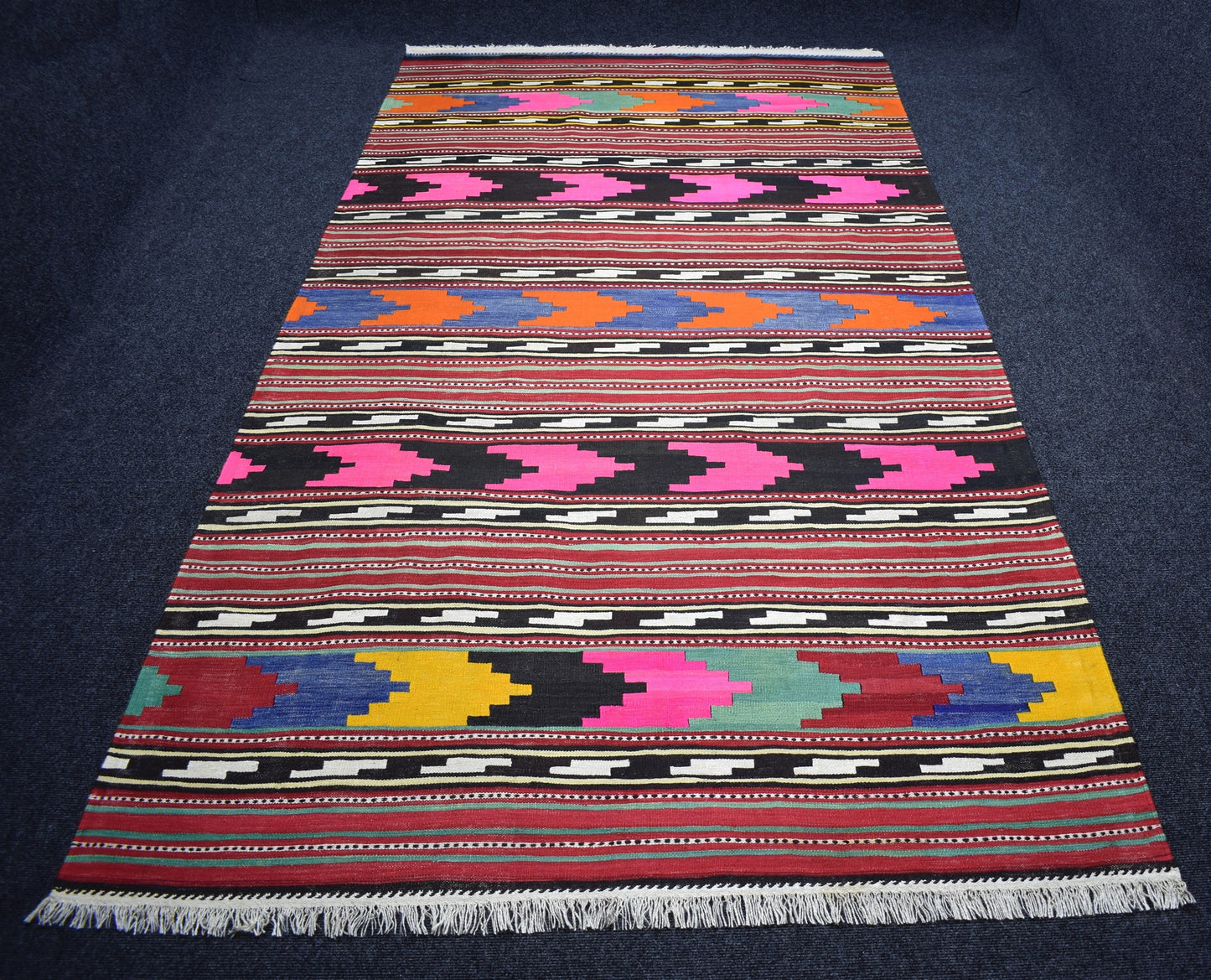 Antika El Dokuma Şaheser Hafik Zara Sivas Yün Kilim 7014