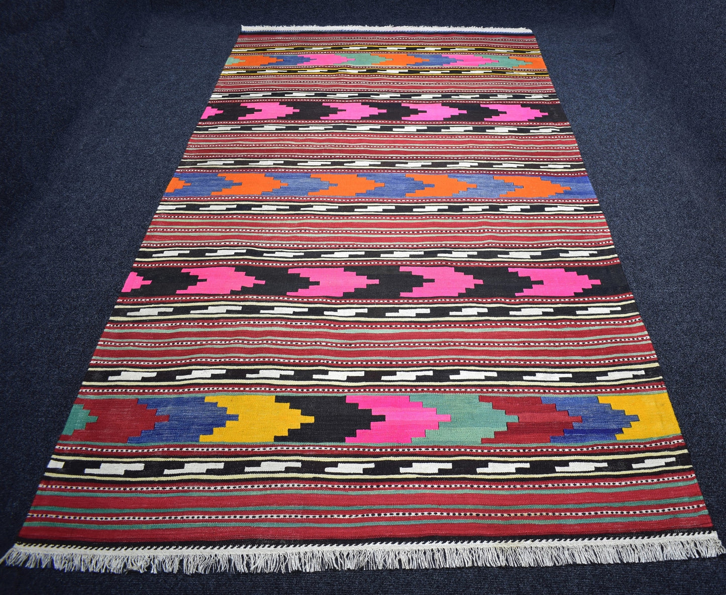Antika El Dokuma Şaheser Hafik Zara Sivas Yün Kilim 7014