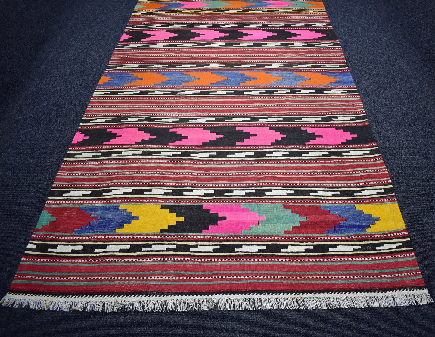 Antika El Dokuma Şaheser Hafik Zara Sivas Yün Kilim 7014