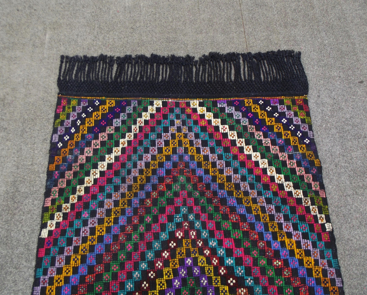 El Dokuma Benzersiz Ender Karapınar Yörük Pamuklu Kilim 7031