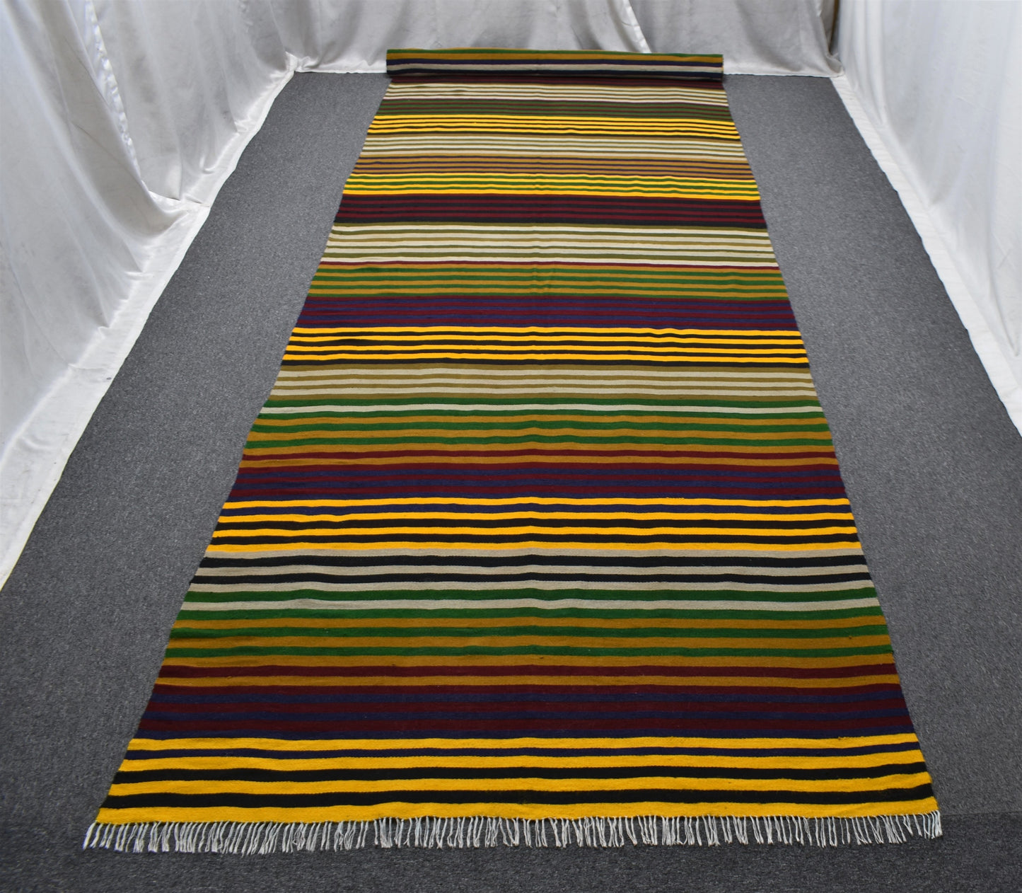 Yeni El Dokuma Nadir Devasa Tek Parça Yahyalı Yün Kilim 7055