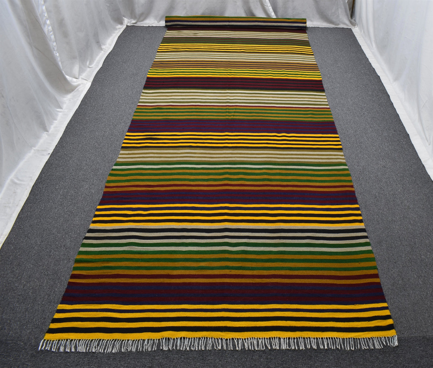 Yeni El Dokuma Nadir Devasa Tek Parça Yahyalı Yün Kilim 7055