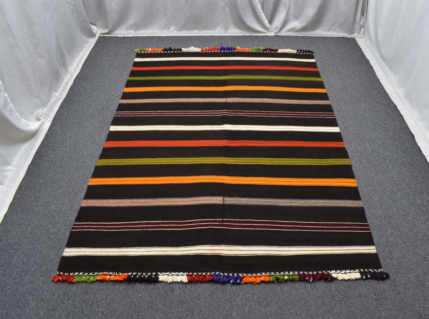 El Dokuma Seçkin Otantik Şarköy Perde Yün Kilim 7066