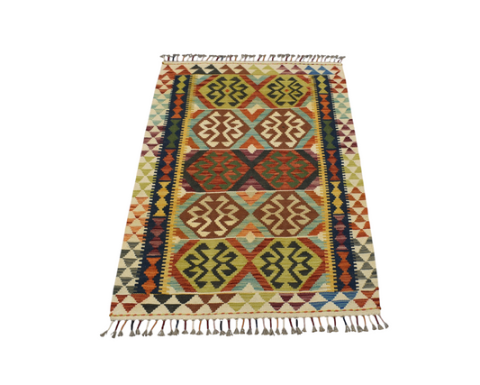 Yeni El Dokuma Benzersiz Cerit Yörükleri Meşhed İran Yün Kilim 7125