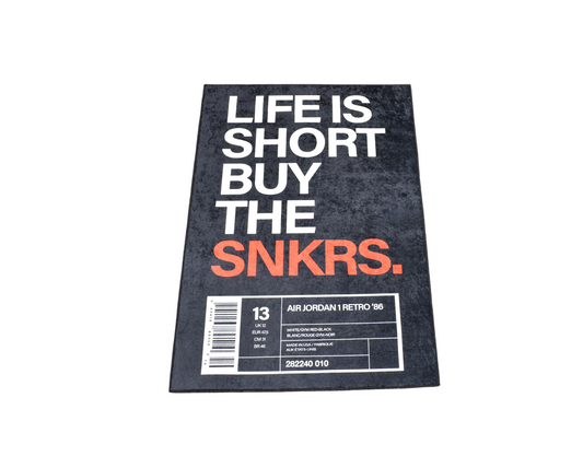 Yeni Lüks Dekoratif Life Is Short Tasarım Digital Baskı Makine Halısı 7140