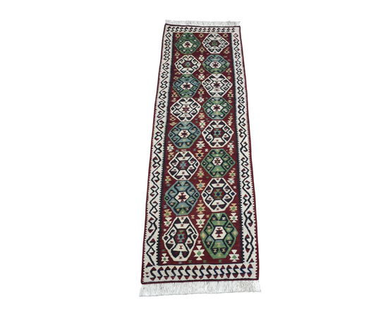 El Dokuma Otantik Doğu Anadolu Van Mini Yolluk Yün Kilim 7159
