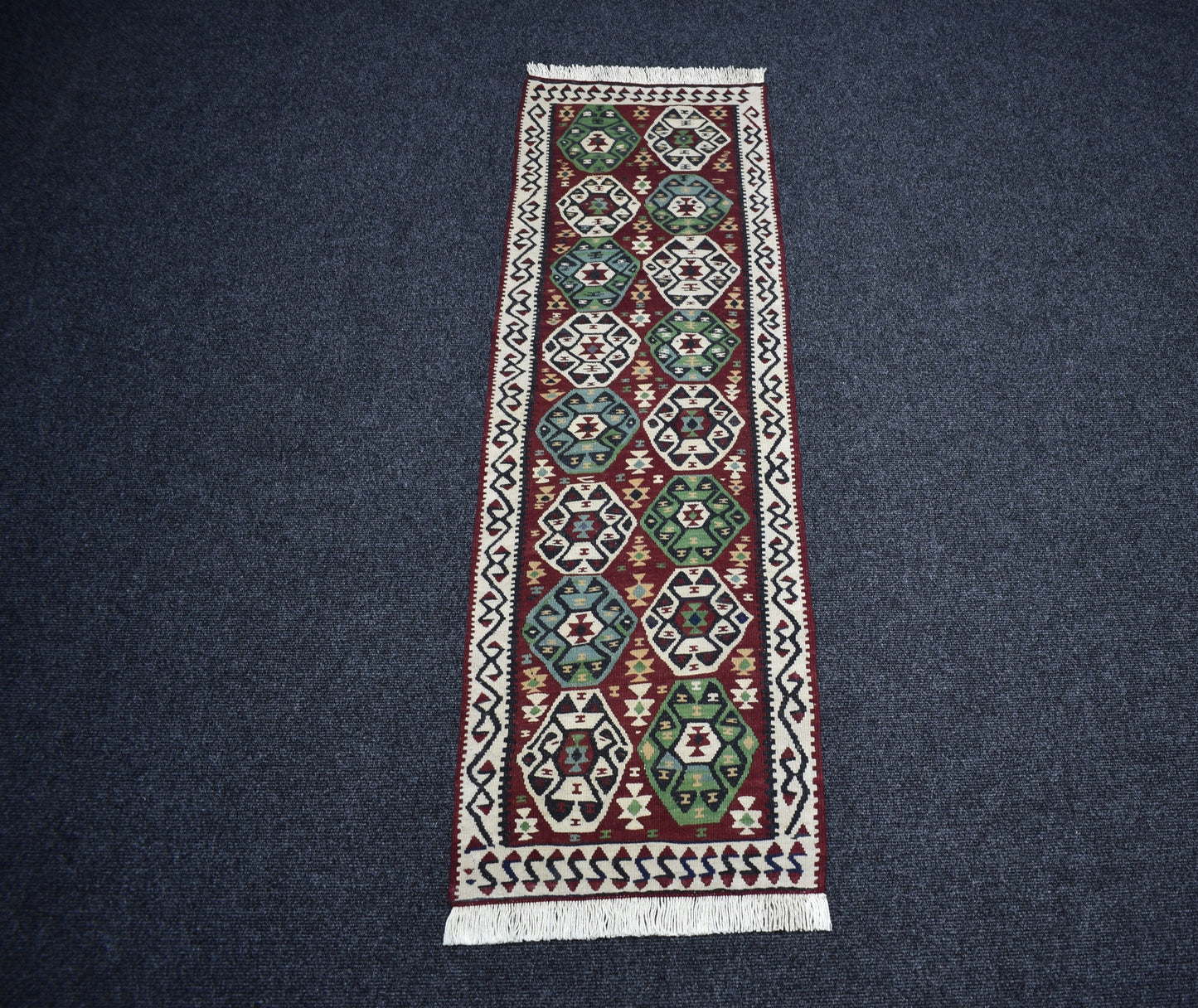 El Dokuma Otantik Doğu Anadolu Van Mini Yolluk Yün Kilim 7159