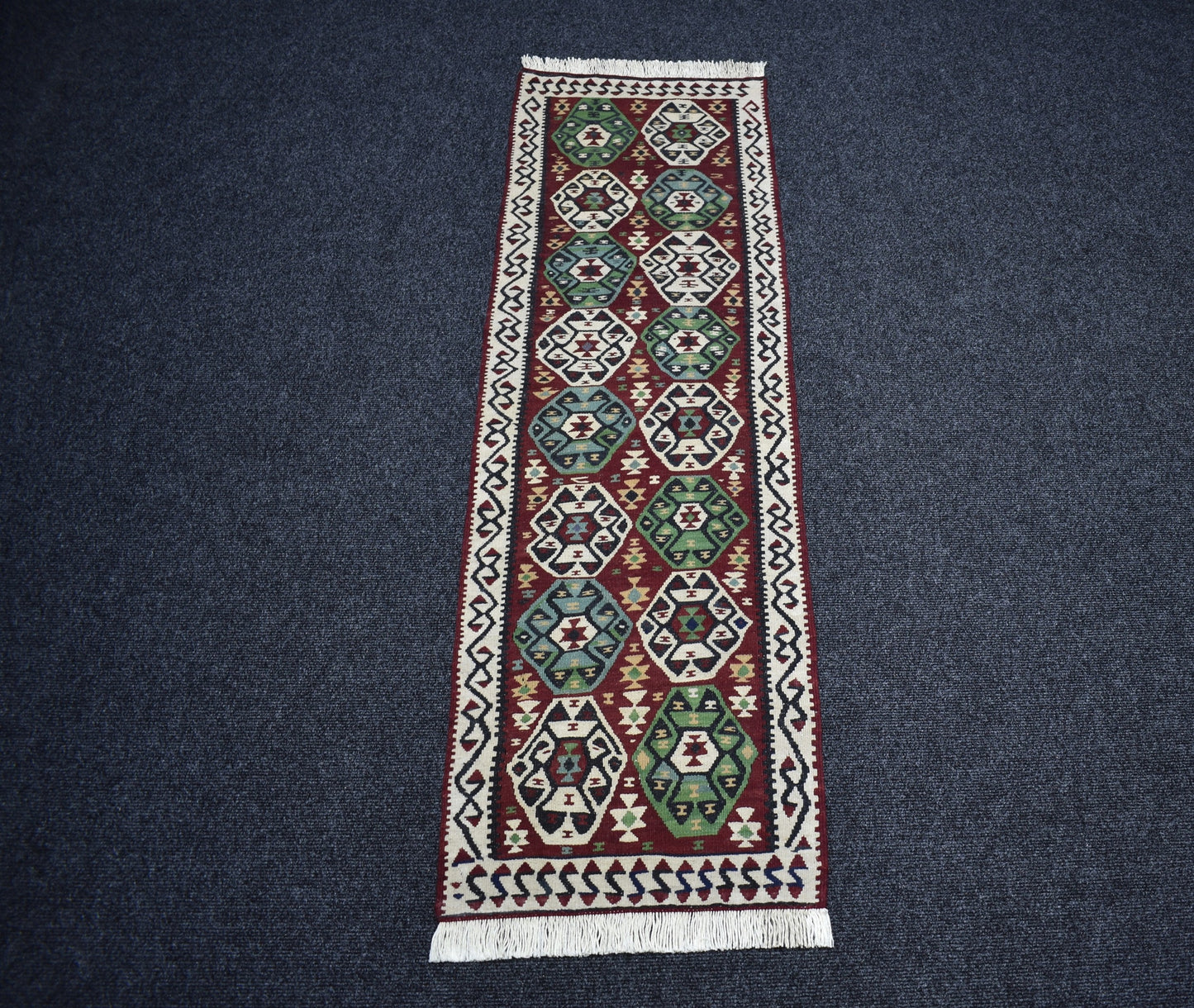 El Dokuma Otantik Doğu Anadolu Van Mini Yolluk Yün Kilim 7159