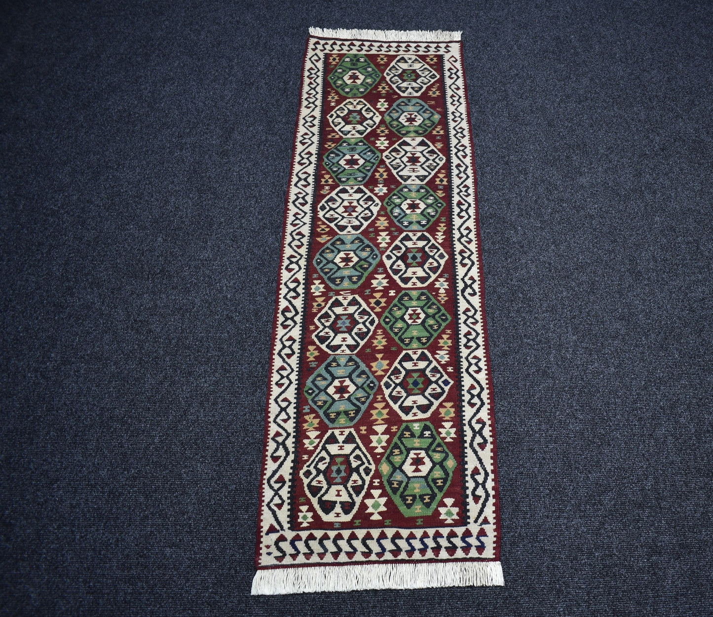 El Dokuma Otantik Doğu Anadolu Van Mini Yolluk Yün Kilim 7159