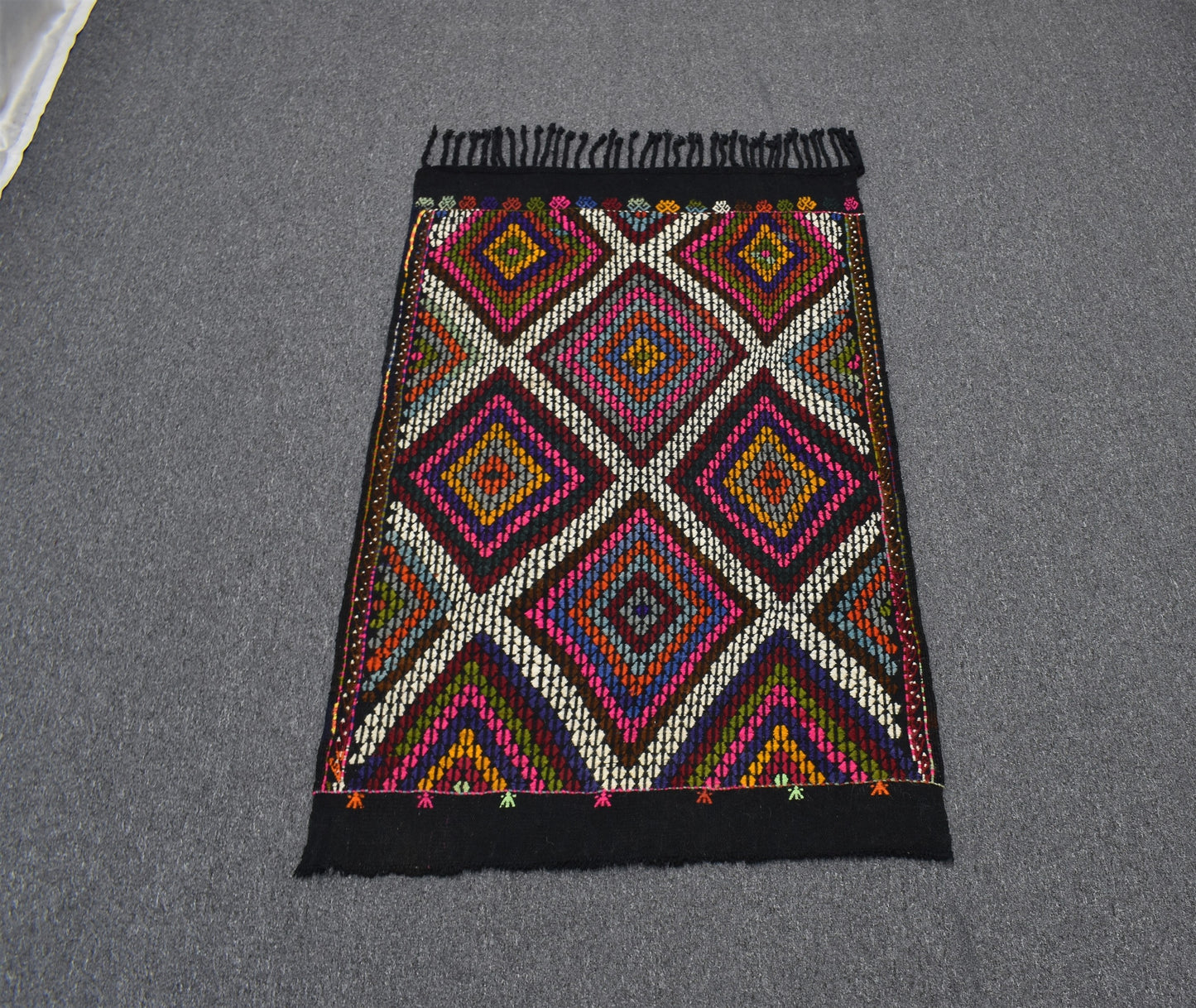 El Dokuması Geometrik Model Karapınar Yörük Cecim Yün Kilim 7166