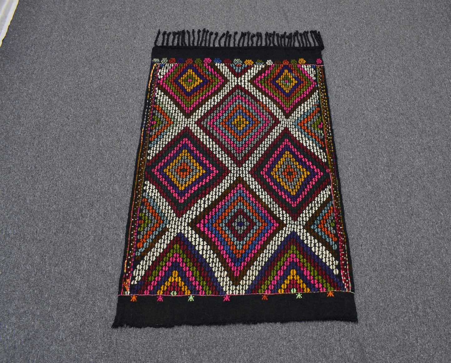 El Dokuması Geometrik Model Karapınar Yörük Cecim Yün Kilim 7166