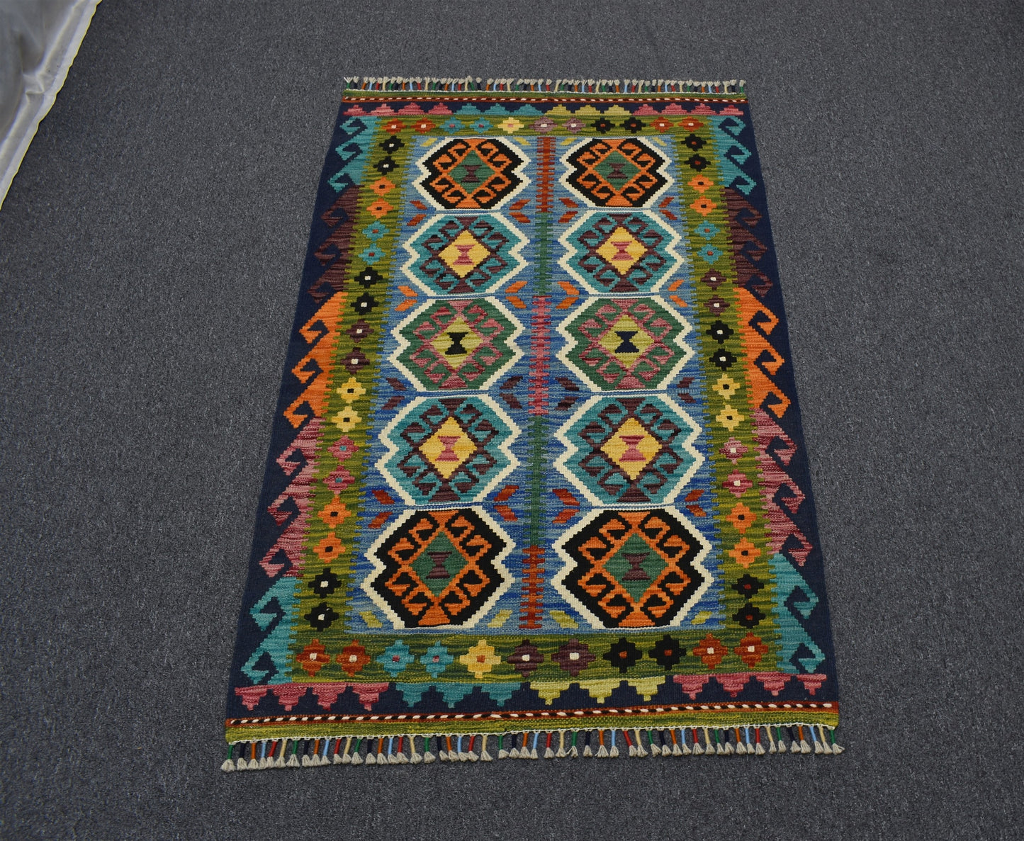 Yeni El Dokuma Benzersiz Cerit Yörükleri Meşhed İran Yün Kilim 7170