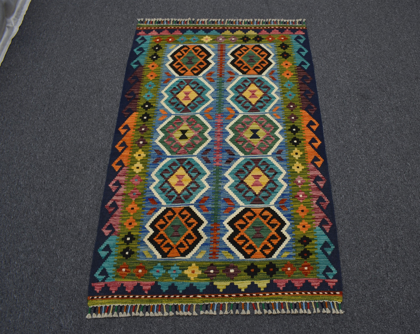 Yeni El Dokuma Benzersiz Cerit Yörükleri Meşhed İran Yün Kilim 7170