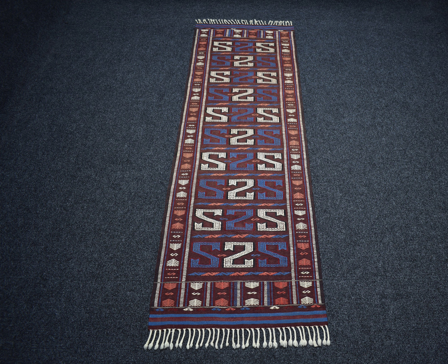 Yeni El Dokuma Başyapıt Yüncü Yörük Balıkesir Cecim Yün Yolluk Kilim 7176