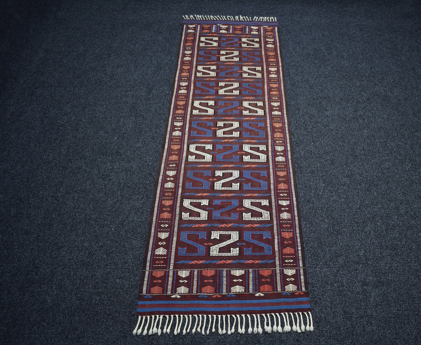 Yeni El Dokuma Başyapıt Yüncü Yörük Balıkesir Cecim Yün Yolluk Kilim 7176