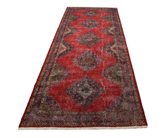 Vintage El Dokuma Bulunmaz Mevlana Sille Konya Yolluk Yün Halı 7180