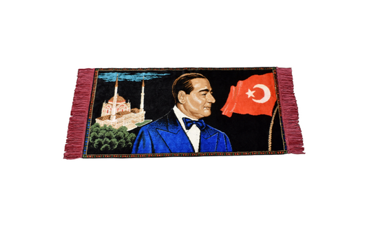 Yeni Nadir Merhum Adnan Menderes Tasvirli Portre Duvar Halısı 7182