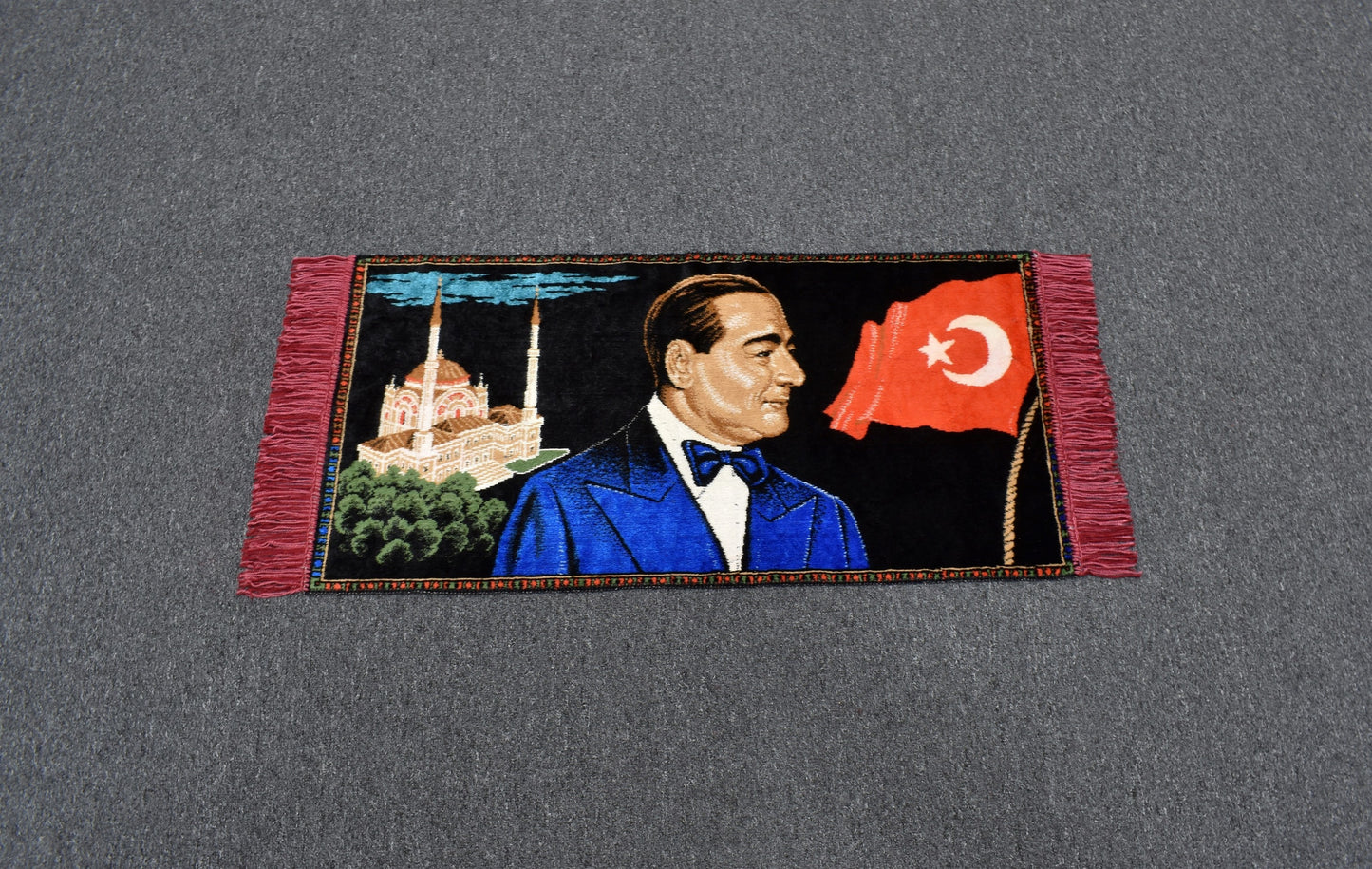 Yeni Nadir Merhum Adnan Menderes Tasvirli Portre Duvar Halısı 7182