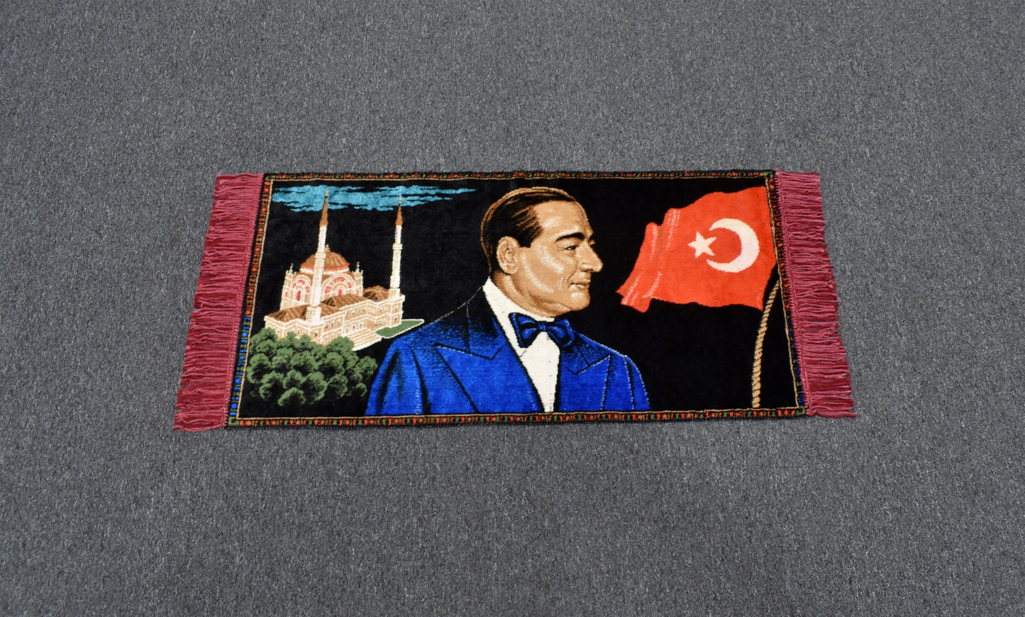 Yeni Nadir Merhum Adnan Menderes Tasvirli Portre Duvar Halısı 7182