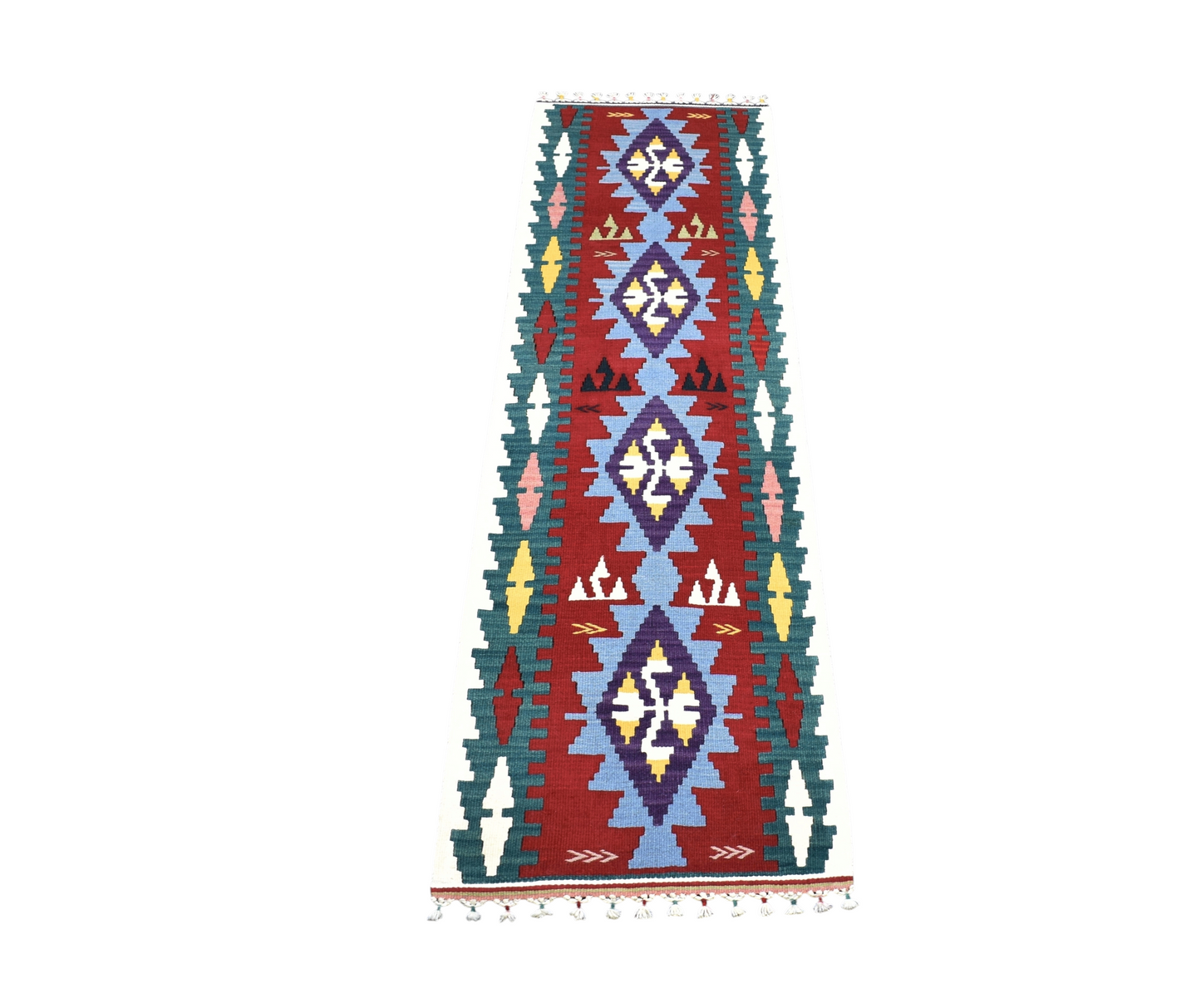 Yeni El Dokuma Otantik Pınarbaşı Kayseri Yün Mini Yolluk Kilim 7192