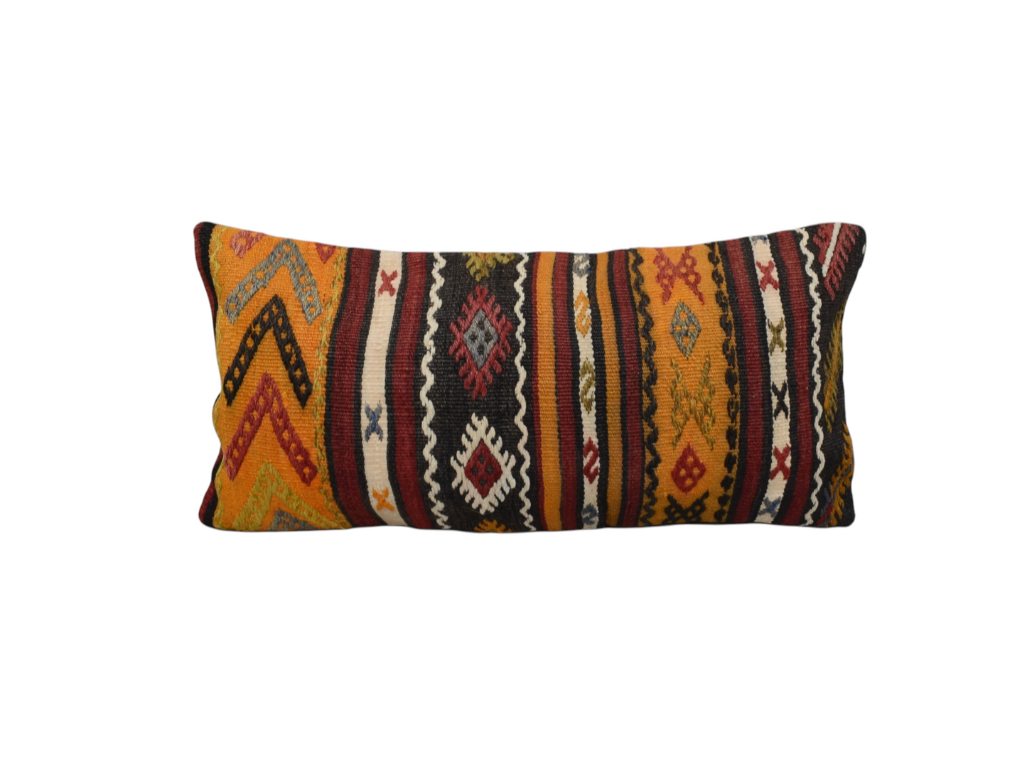 Yeni El Dokuma Dekoratif Lumbar Kilim Kırlent Yastık Kılıfı 7204