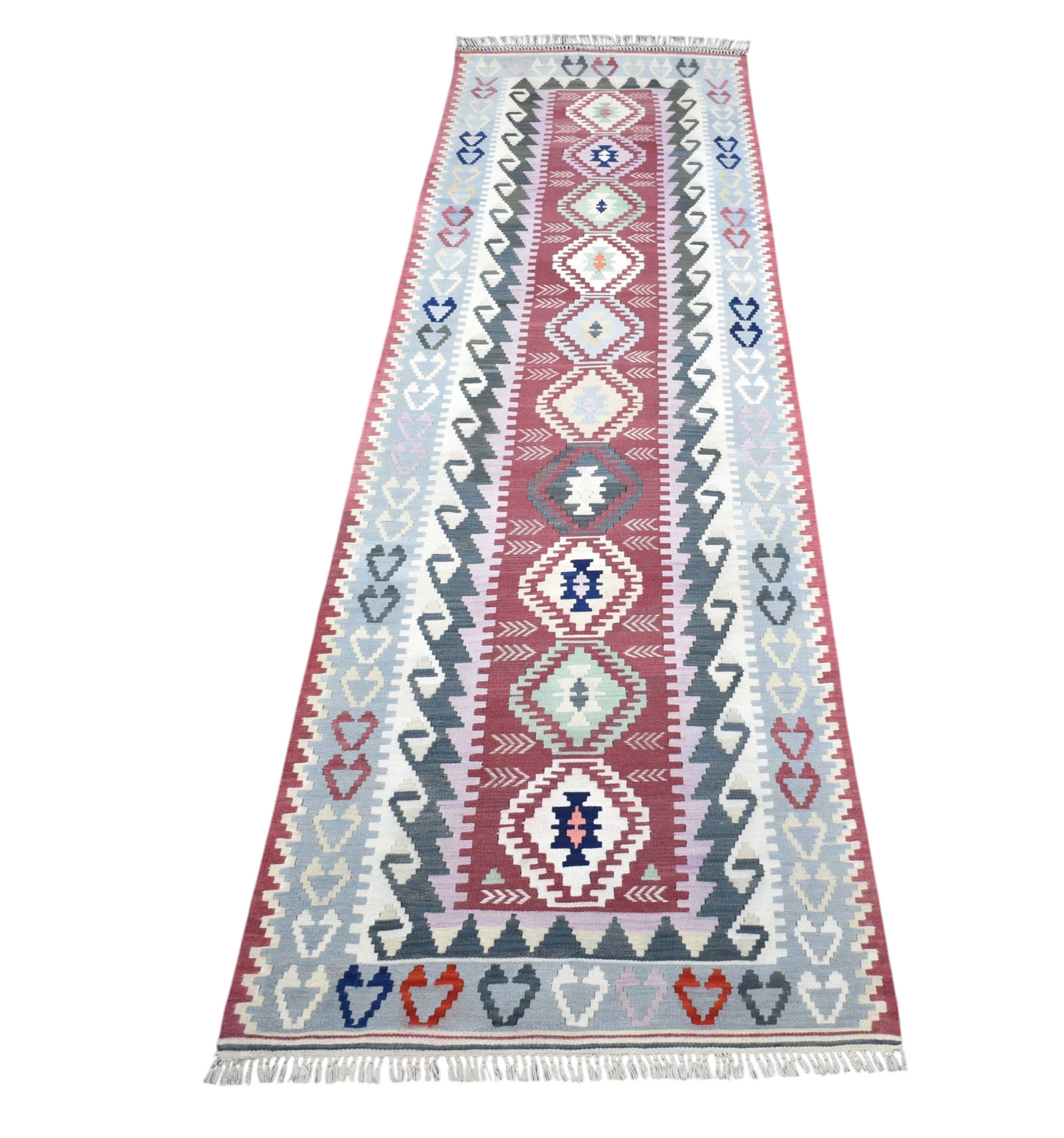 Vintage El Dokuma Pastel Pınarbaşı Kayseri Yolluk Yün Kilim 7215