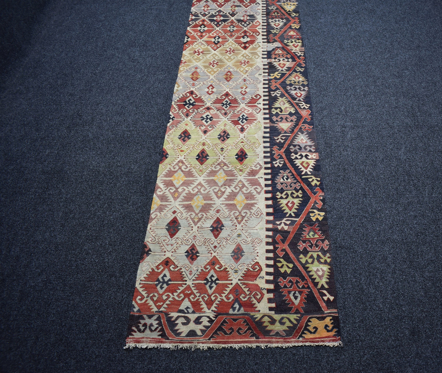 Antika El Dokuma Seçkin Sivrihisar Yolluk Yün Kilim 7217