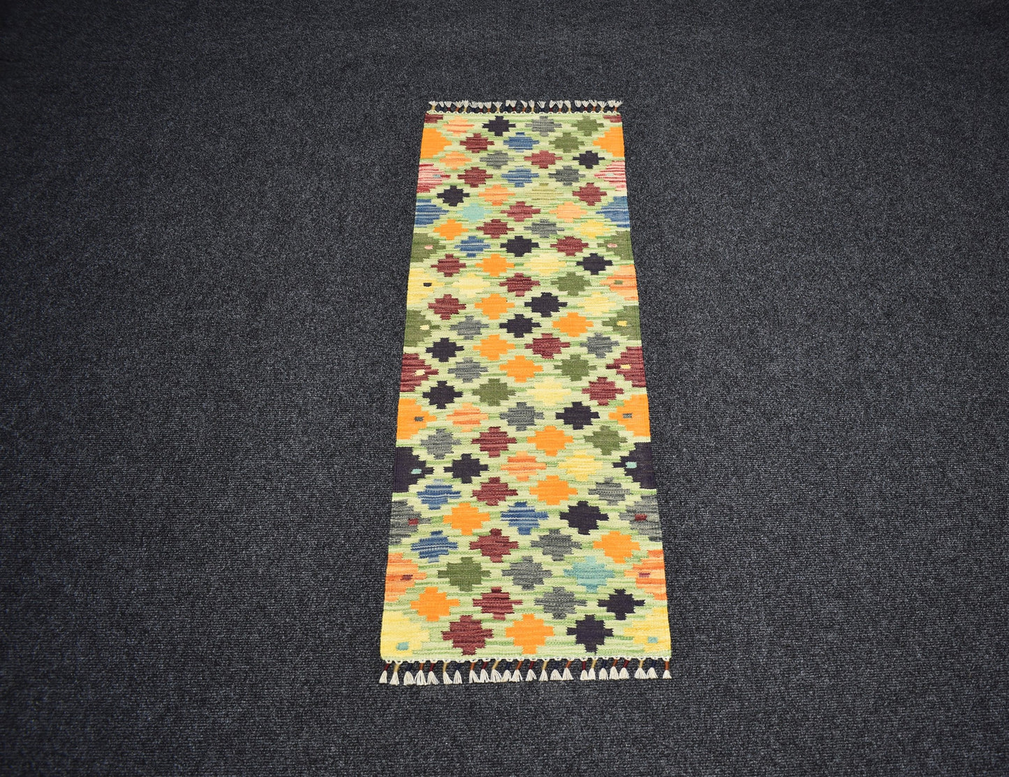 Yeni El Dokuma Cerit Yörükleri Meşhed İran Mini Yolluk Yün Kilim 7223