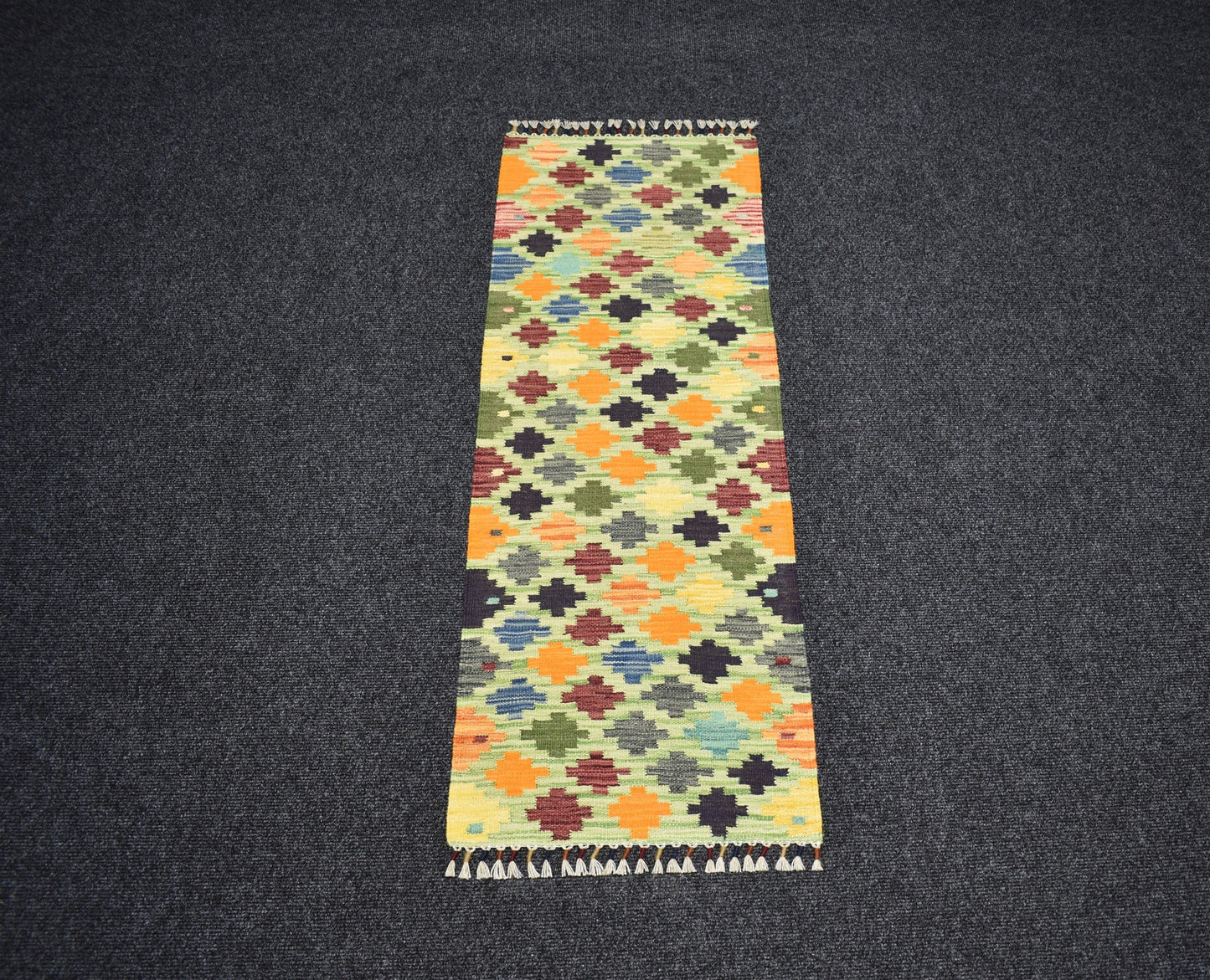 Yeni El Dokuma Cerit Yörükleri Meşhed İran Mini Yolluk Yün Kilim 7223