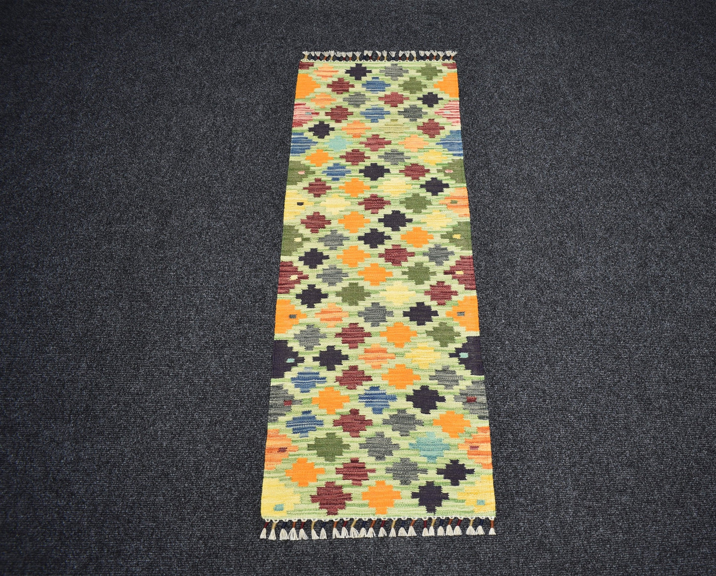 Yeni El Dokuma Cerit Yörükleri Meşhed İran Mini Yolluk Yün Kilim 7223