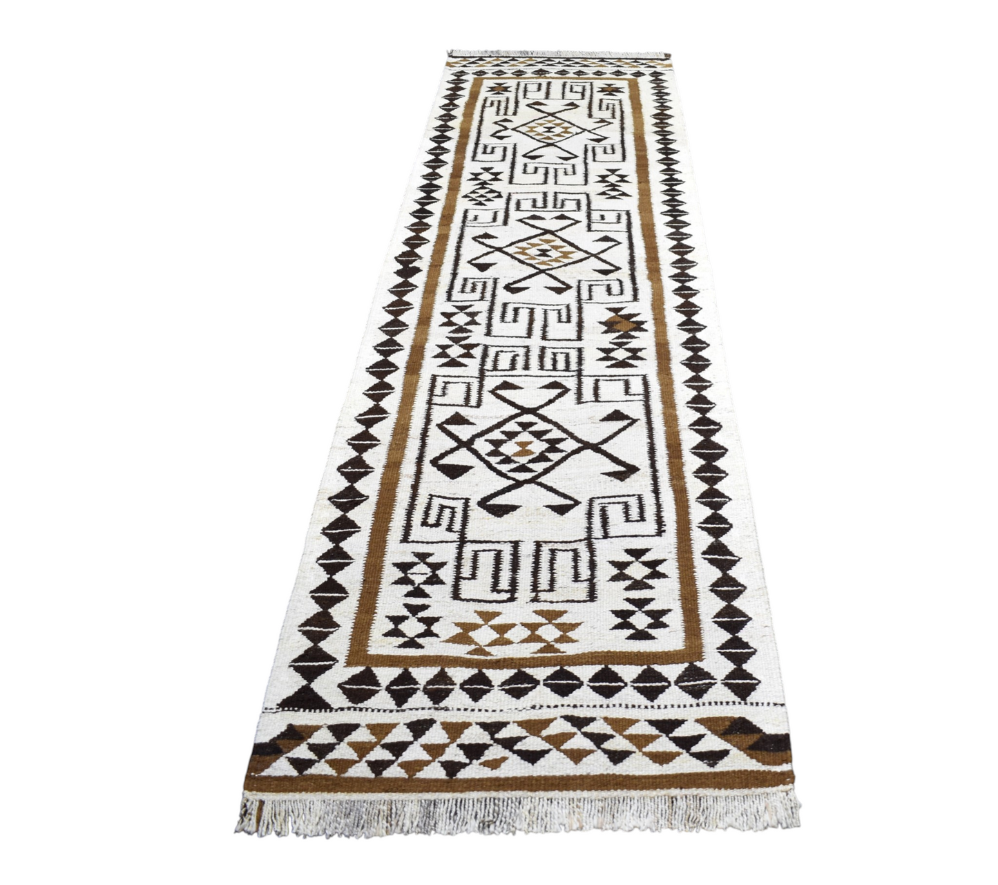 Vintage El Dokuma Nadir Naturel Herki Yolluk Yün Kilim 7232