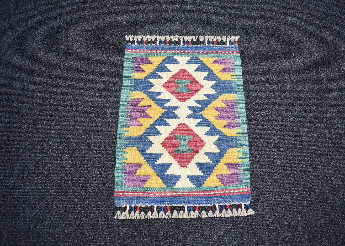 Yeni El Dokuma Benzersiz Cerit Yörükleri Meşhed İran Yün Kilim 7240
