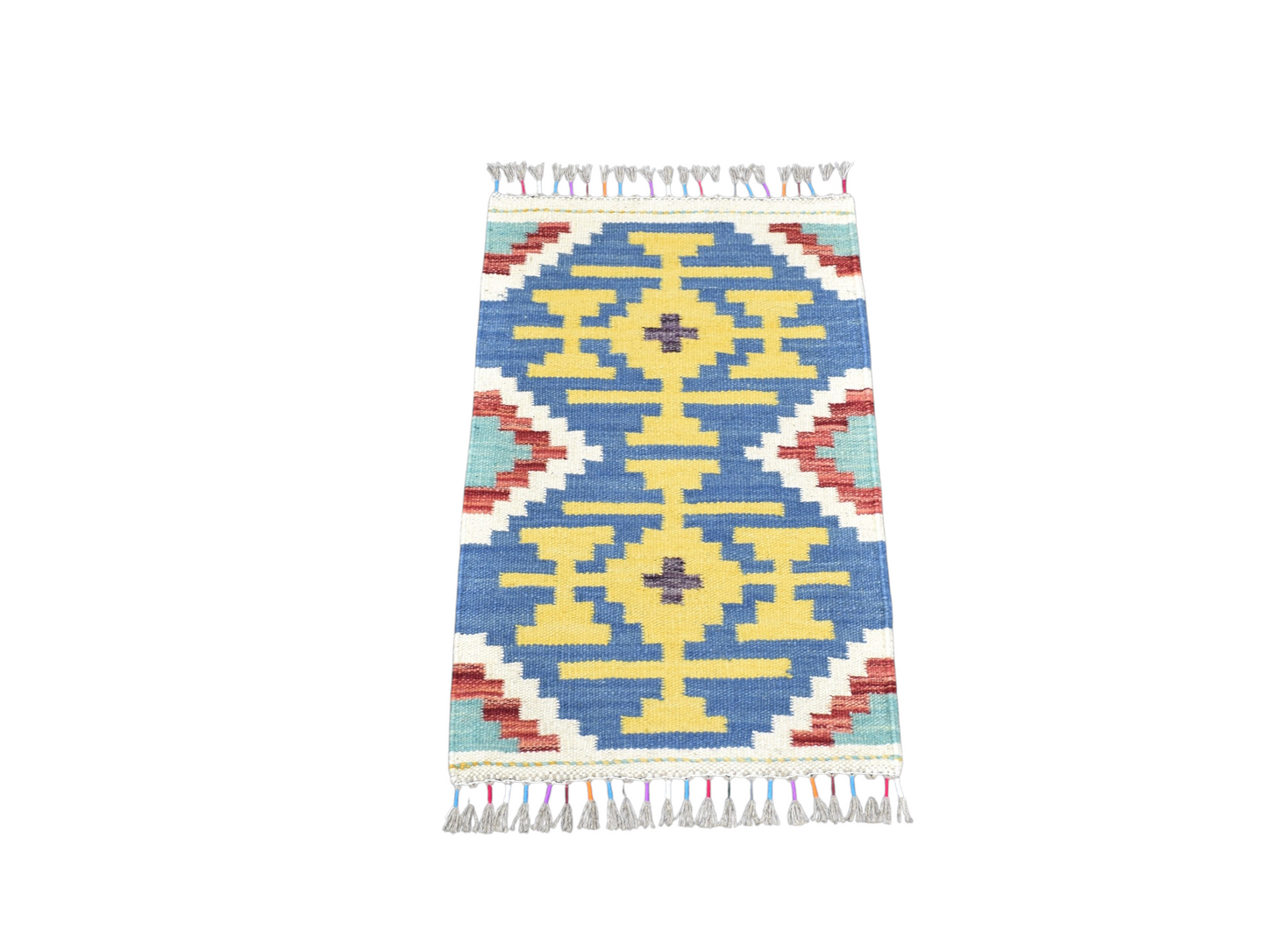 Yeni El Dokuma Otantik Cerit Yörükleri Meşhed İran Yün Kilim 7241