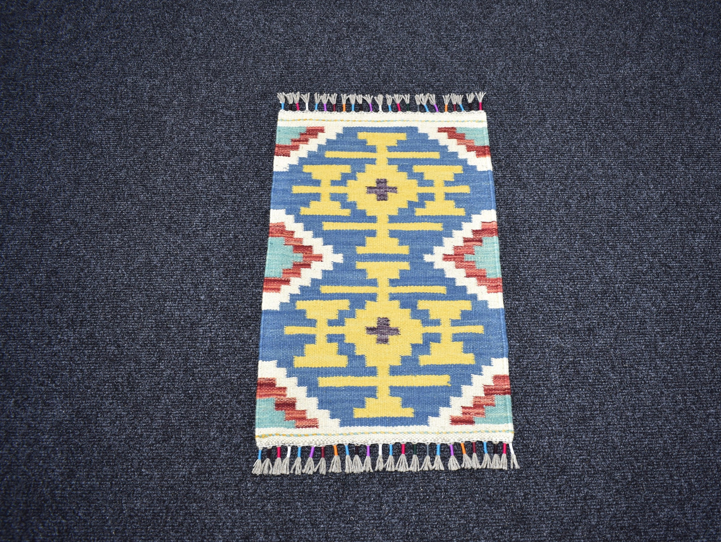 Yeni El Dokuma Otantik Cerit Yörükleri Meşhed İran Yün Kilim 7241