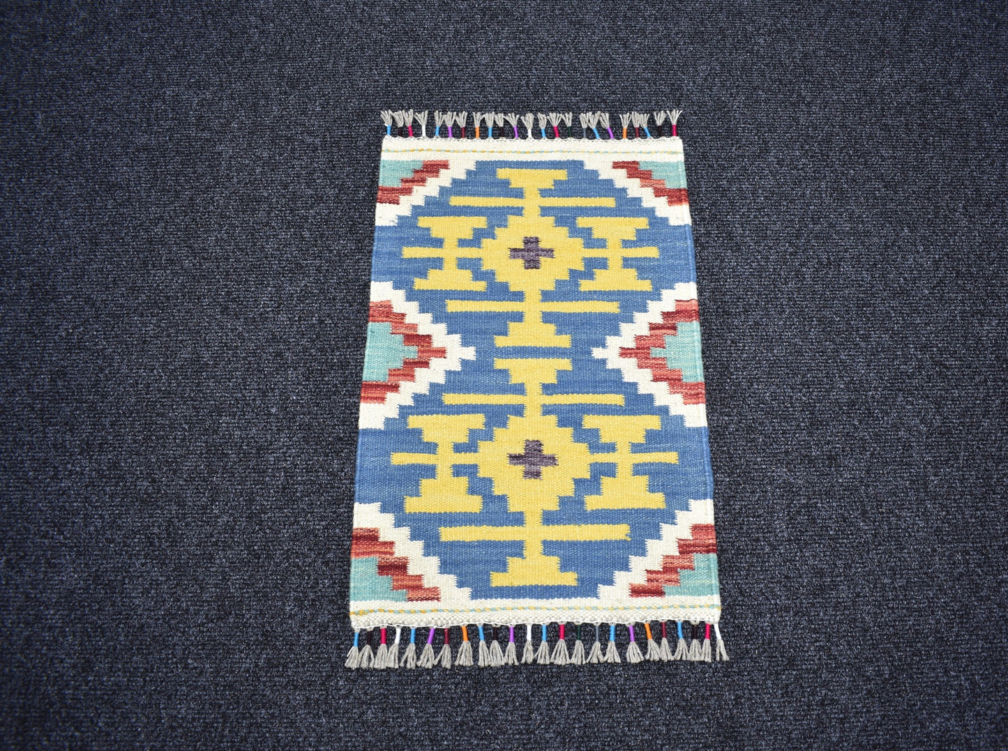 Yeni El Dokuma Otantik Cerit Yörükleri Meşhed İran Yün Kilim 7241