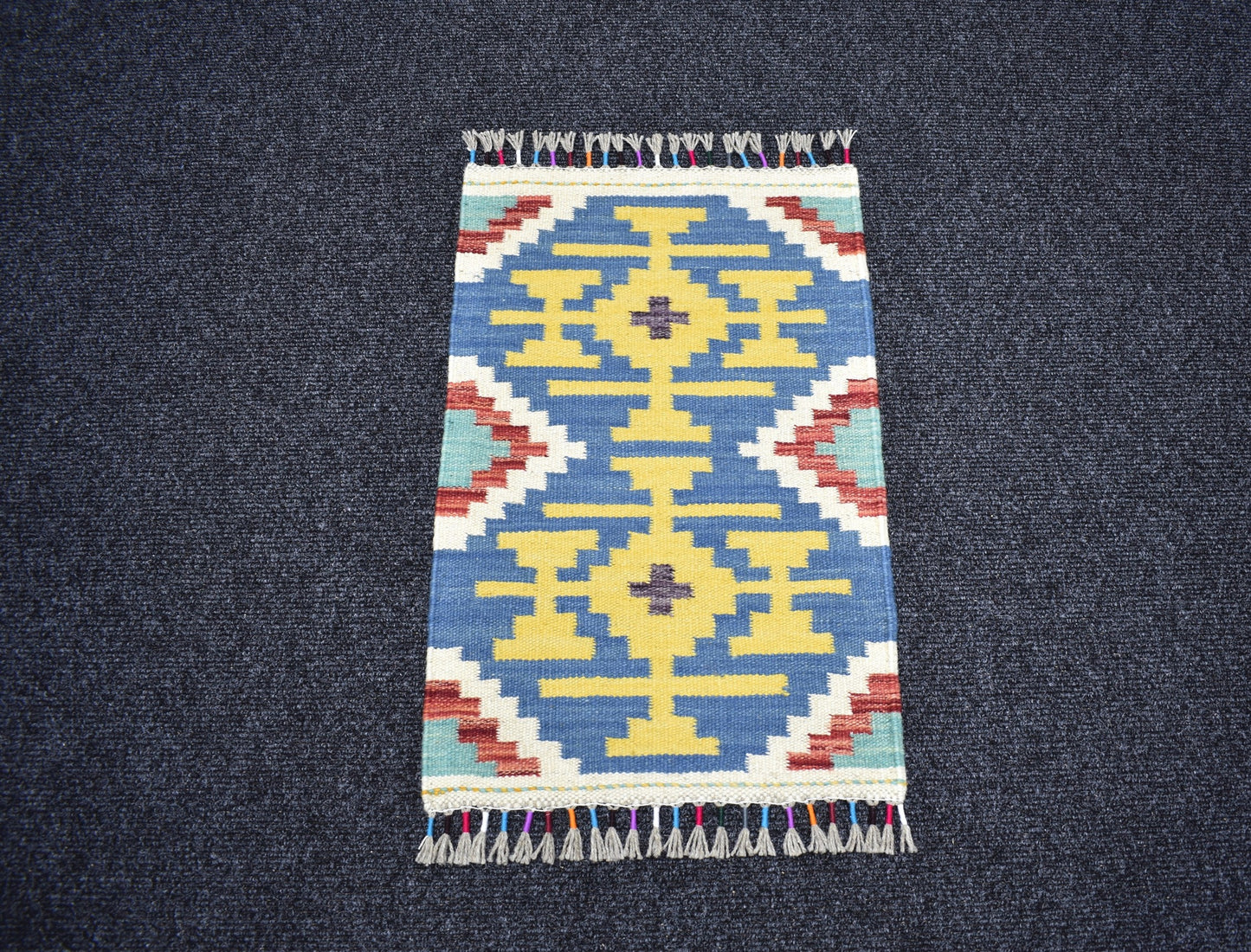 Yeni El Dokuma Otantik Cerit Yörükleri Meşhed İran Yün Kilim 7241