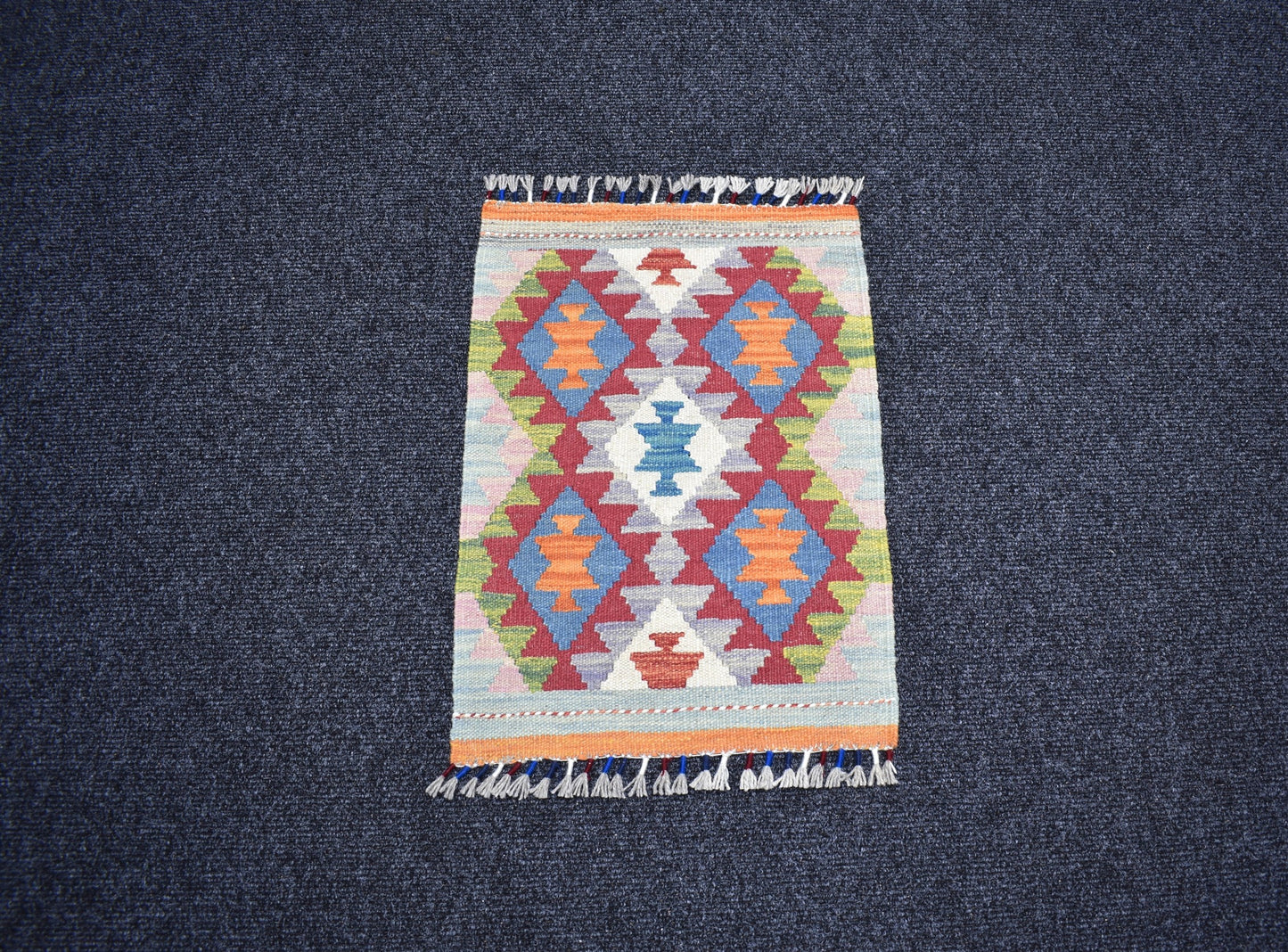 Yeni El Dokuma Desenli Cerit Yörükleri Meşhed İran Yün Kilim 7259