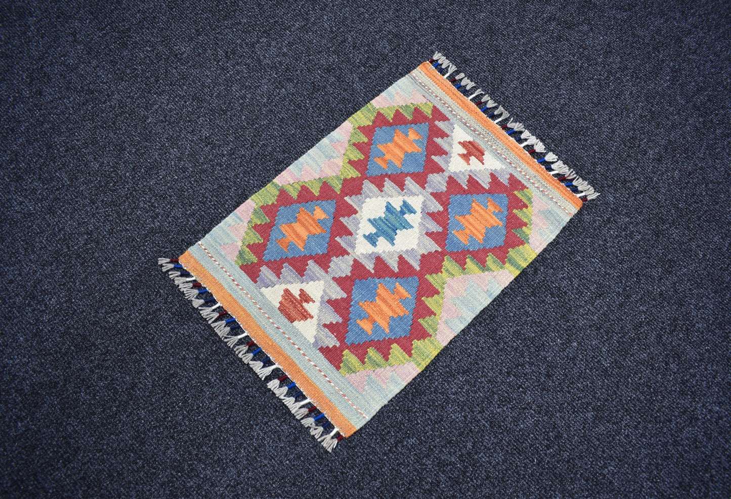 Yeni El Dokuma Desenli Cerit Yörükleri Meşhed İran Yün Kilim 7259