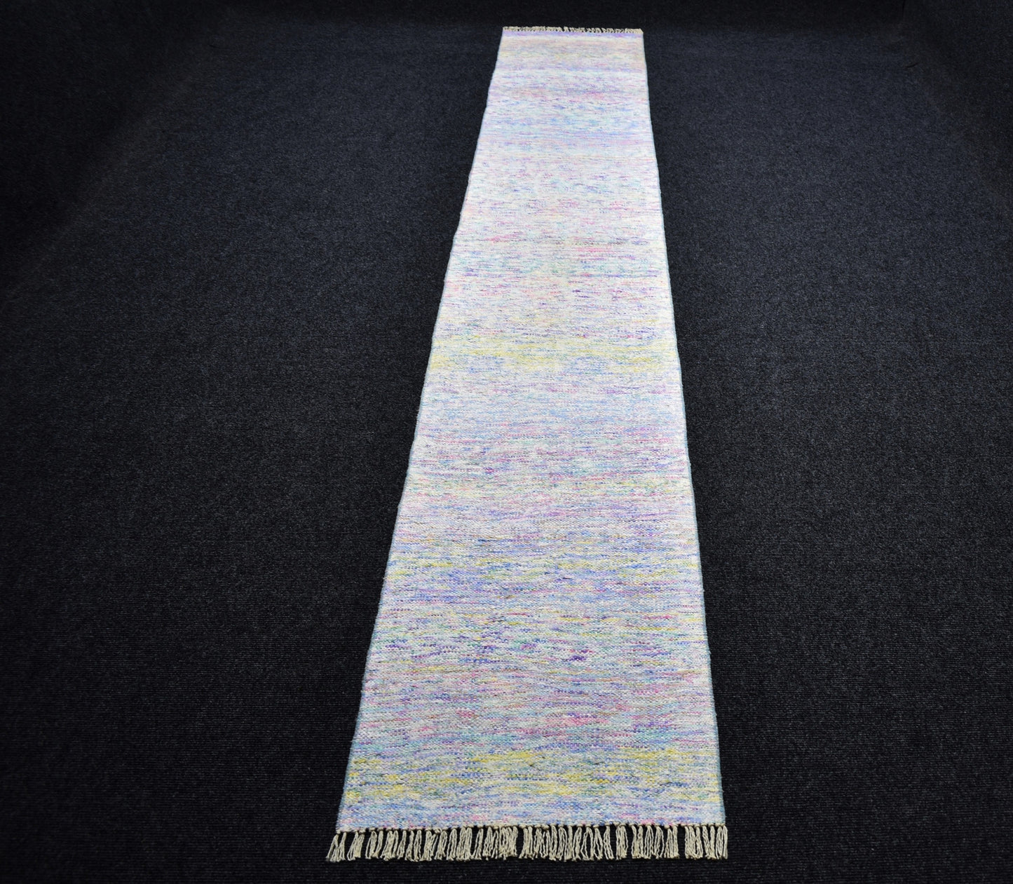 Yeni El Dokuma Okyanus Dalgalı Bukleli Pamuklu Yörük Yolluk Kilim 7261