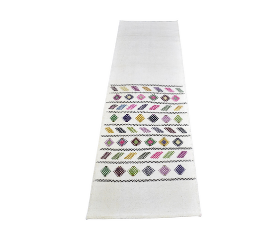 Yeni El Dokuma Emsalsiz Ak Pamuklu Yörük Kilim 7263