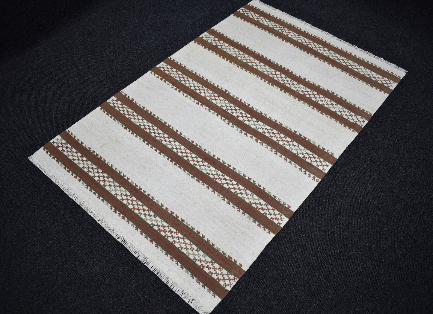 El Dokuma Gökçeağaç Kastamonu Kendirli Yün Kilim 7273