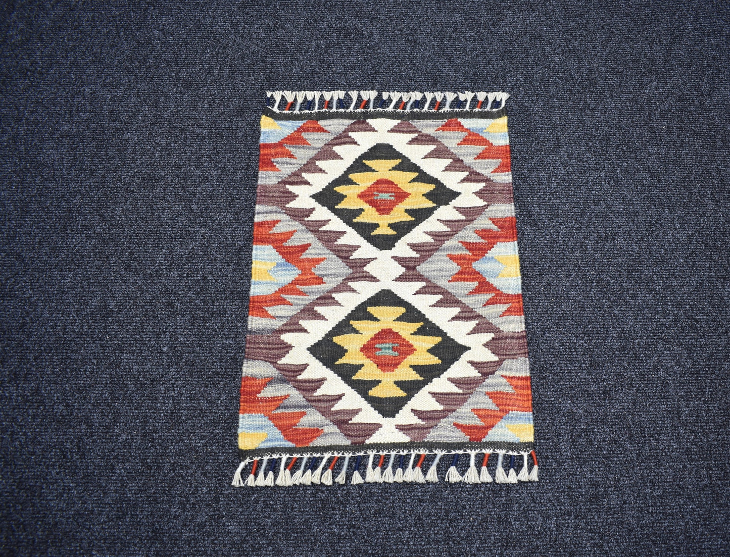 Yeni El Dokuma Otantik Cerit Yörükleri Meşhed İran Yün Kilim 7276