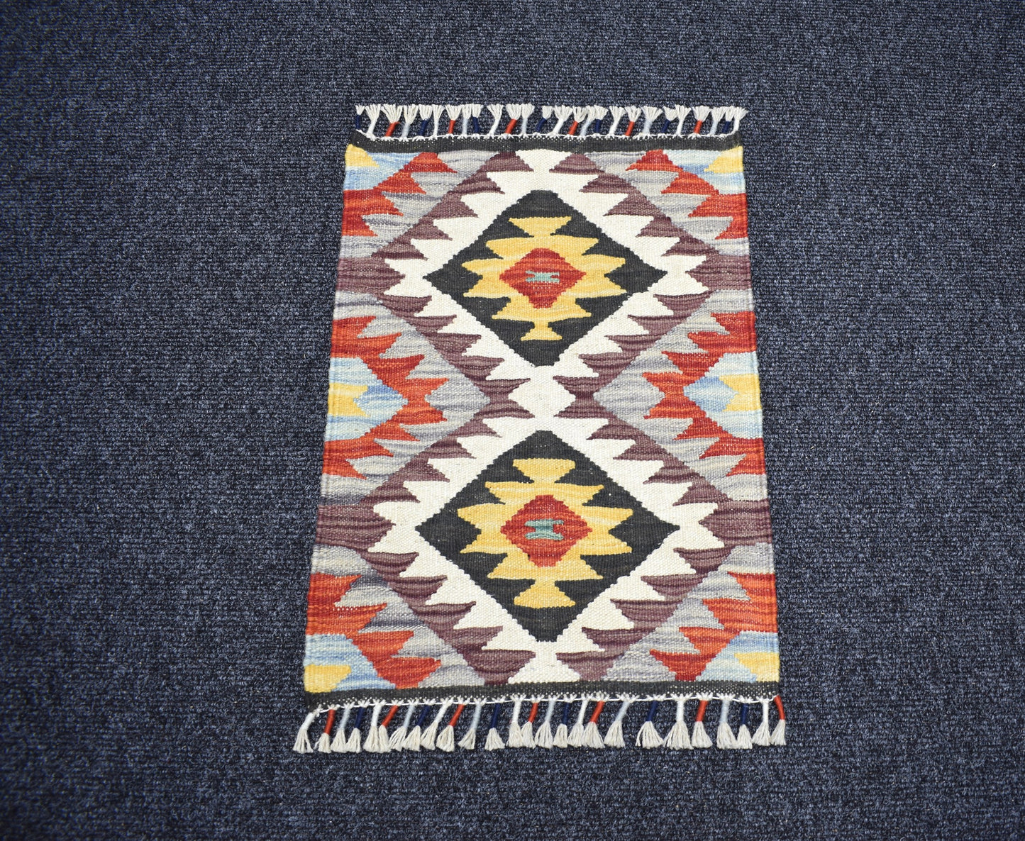 Yeni El Dokuma Otantik Cerit Yörükleri Meşhed İran Yün Kilim 7276